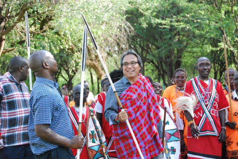 Professor Jim Anaya in Kenya with the Enderois people during a  trip in his former capacity as UN Special Rapporteur  on the Rights of Indigenous Peoples.