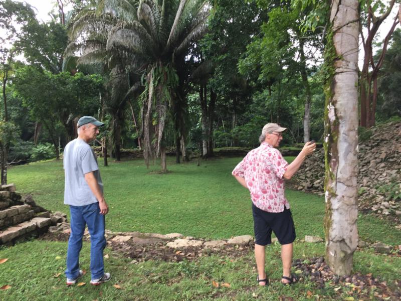 Professor Rob Williams (right) and UA Udall Center Director Stephen Cornell (left) in  Punta Gorda, Belize for the Maya Leaders Workshop on Governance Capacity Building.