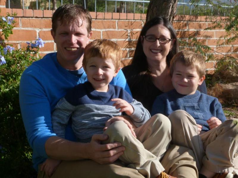 Greg and his family.