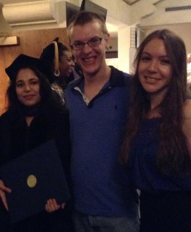 Lisa (right), her brother, and friend.
