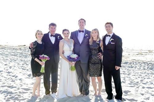 Brett and his family at Andrea and Uri's wedding