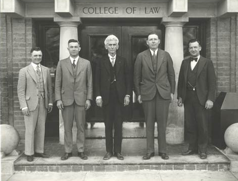 Professor Samuel Fegtly (middle) became the Dean of the new College of Law