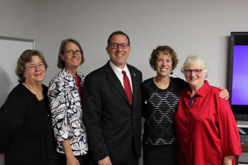 A cross section of Arizona Law influence: Suzanne Rabe ('79), Sally Rider ('86), Deb, and Kay Kavanagh ('81).