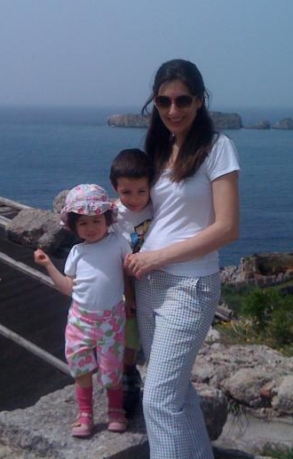 Najwa with her two children