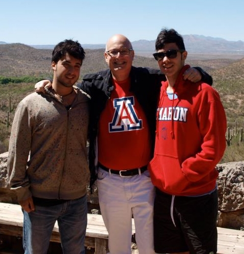 Jim with his sons, Aaron and Reuben